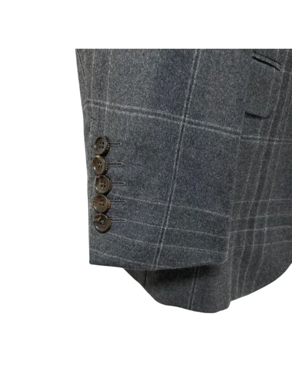 Gucci Plaid Tailored Jacket Trousers Pants Suit Set Gray